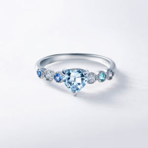 Ptアクアマリンリング