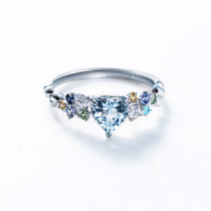 Ptアクアマリンリング