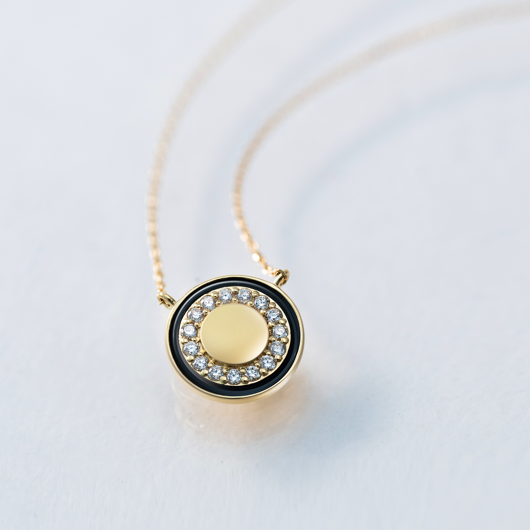 K18製　ダイヤモンドペンダントネックレス　D=0.13ct