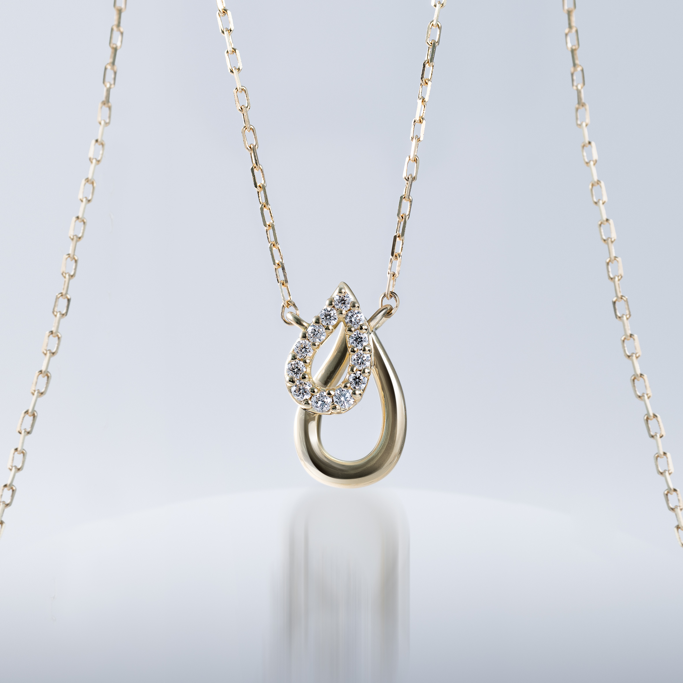 K18製　ダイヤモンドネックレス　D=0.06ct